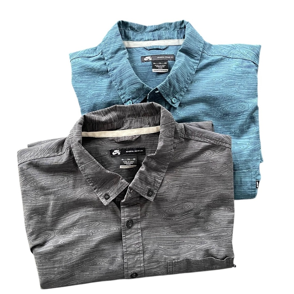 Nike SB Geometric Button Down Shirt Size XL lot of 2